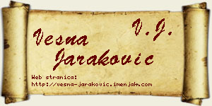 Vesna Jaraković vizit kartica